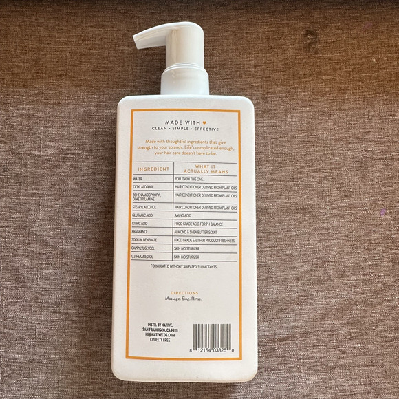 Native Hair - Strength Conditioner - Almond & Shea Butter - 16.5 Fl oz ** NEW ** - Picture 2 of 3